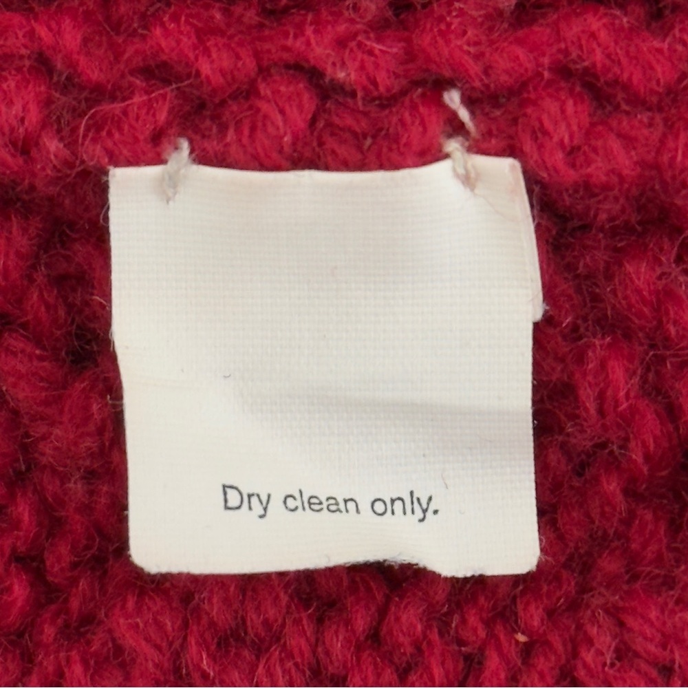 Vintage Red J. Crew Hand Knit Chunky
Cable Knit Lambswool Sweater Jumper - Picture 9 of 9